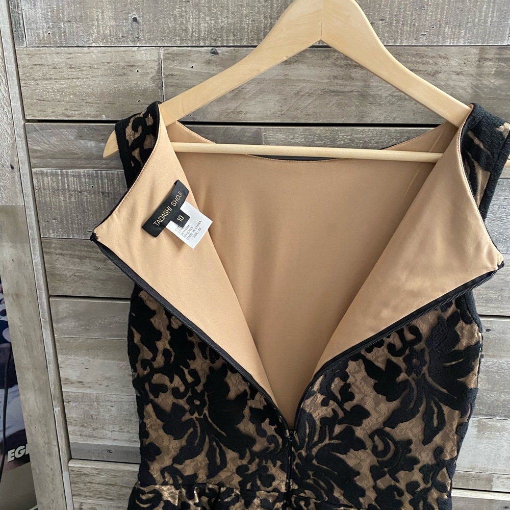 Black lace formal dress